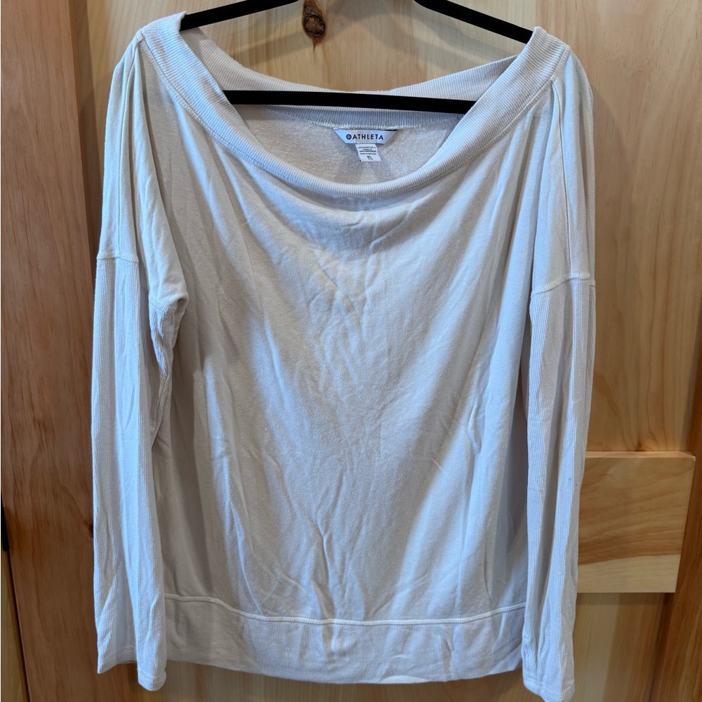 Athleta Cream Studio Barre Sweatshirt